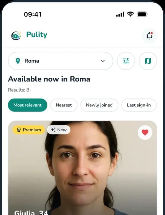 The search of the app: profiles near you