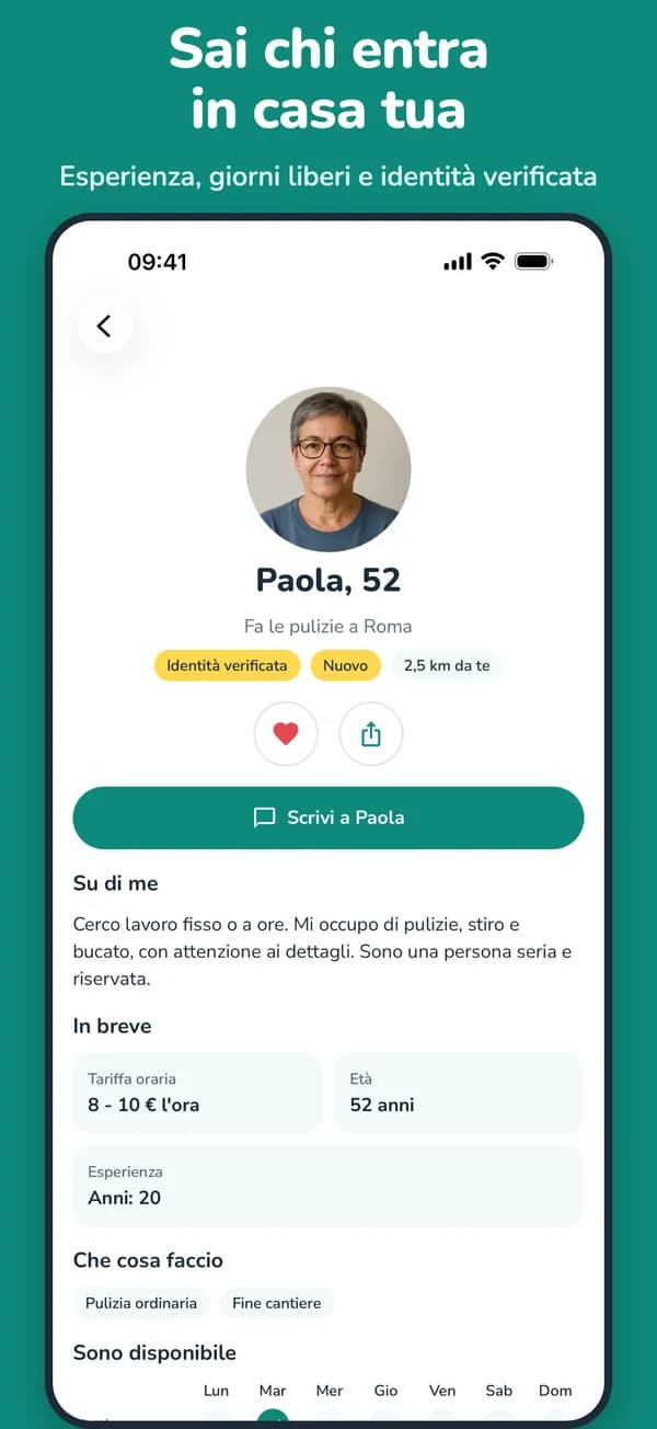 La scheda di un profilo